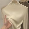 Women Autumn Winter Round Neck Knit Sweater Fashion Elegant Loose Tops Long Sleeve Solid Color Simple Bottom Pullover Sweatersbasic Clothing