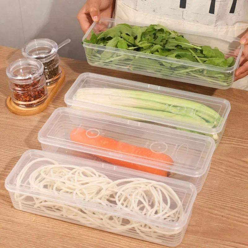 Refrigerator Preservation Storage Box Storage of Scallion and Cilantro Noodles Vegetable Fruit Home Storage Basket Containers