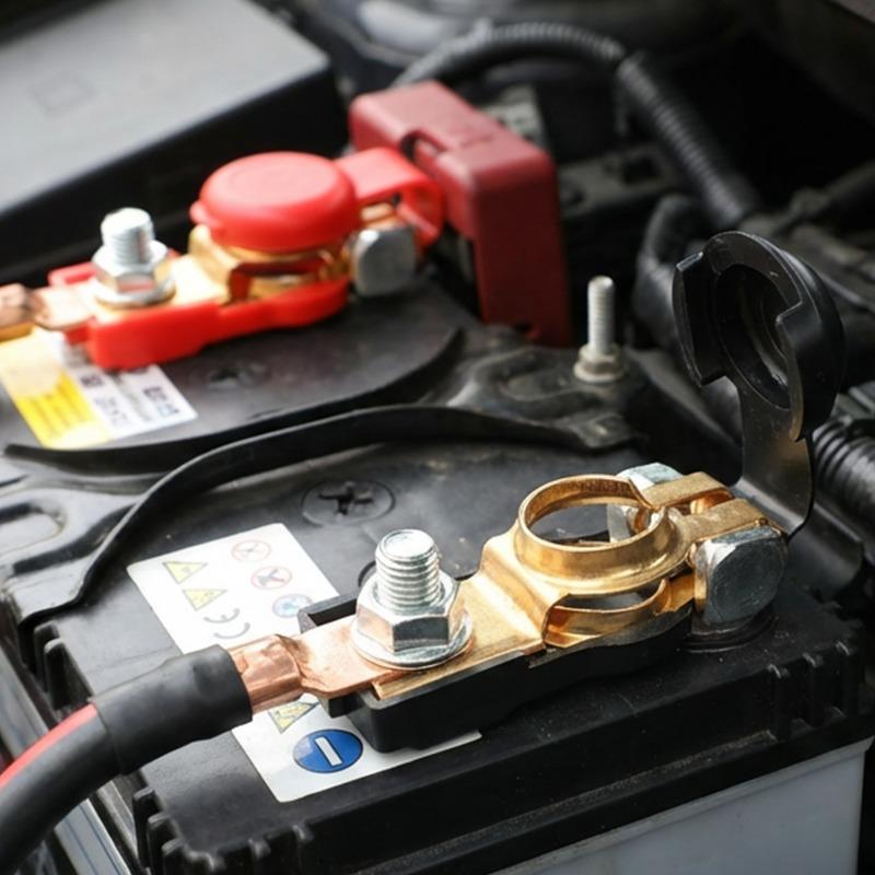 2pcs Battery Terminal Cable Clamp Negative + Positive Top-Post for Toyota for Cars and Truck Accessories