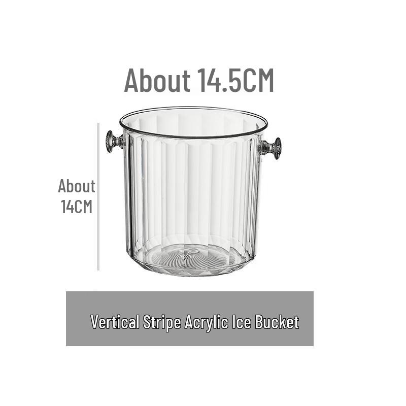 Акриловое полосатое ведерко для льда