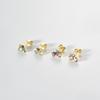 ANDYWEN 925 Sterling Silver Gold Colorful Zircon Butterfly Stud Earring Clips Women Fine Jewelry Party Piercing Luxury Jewels