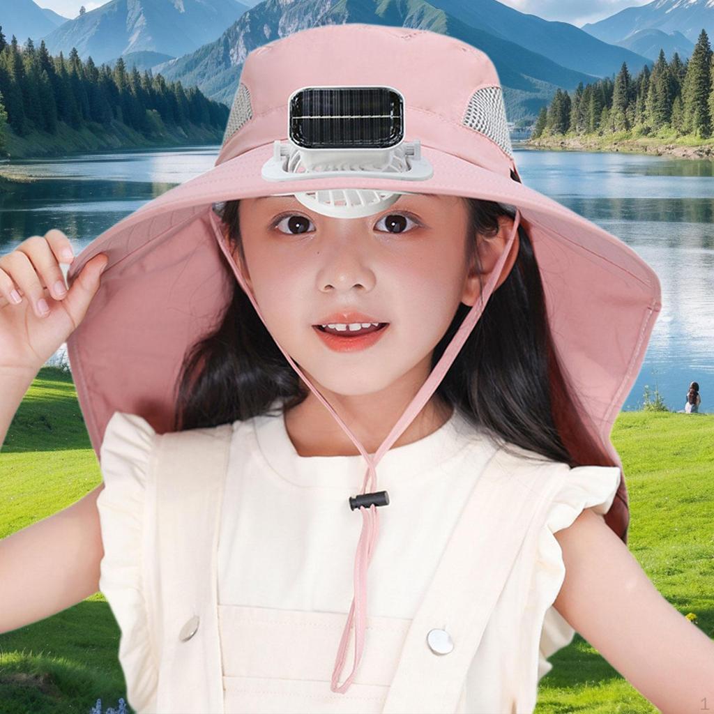 Detský vonkajší klobúk so solárnym ventilátorom na chladenie, multifunkčný, nabíjateľný, na šport, golf, turistiku