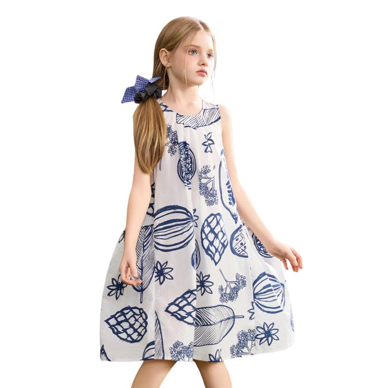 ASK JUNIOR Girls  Summer Sleeveless Vest Dress 130