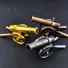 Mini Alloy Cannon Figurine Realistic Miniature Artillery Launcher Model Statue Sculpture Collection Toy Home Office Desktop Decoration Ornament