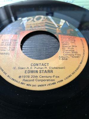 7inch Record EDWIN STARR - Contact / Don't Waste Your Time 12092396 20th Century Re 1978 Canada Dance & Electronica Used