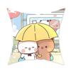 Cute Cartoon Pillow Decorative Sofa Living Room Cushion Bedroom Cartoon Pattern Pillow Back Pillow Lumbar Pillow Case
