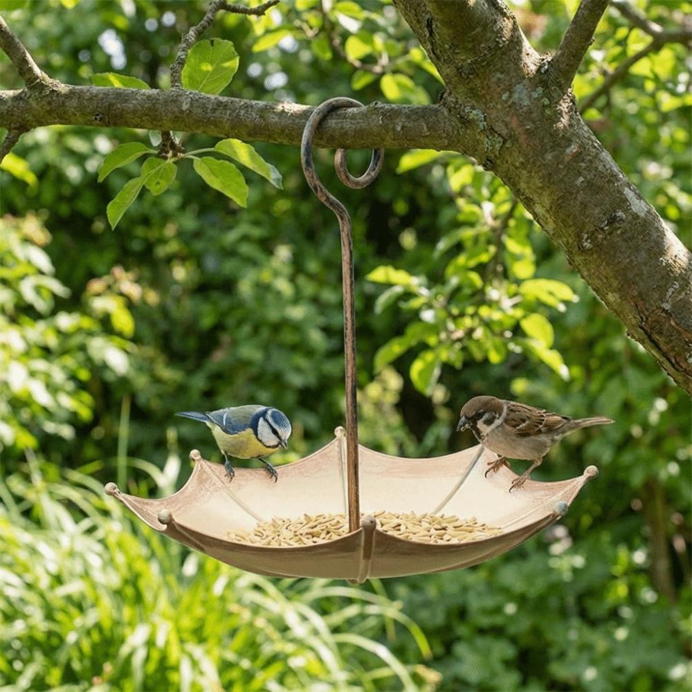 Anti-leakage Bird Feeding Station Umbrella-shaped Bird Food Container  Bird Supplies