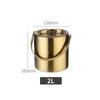 Stainless Steel Double Walled Ice Bucket Beverage Tub Cooler Bucket Comfortable Carry Handle for KTV Bar Whiskey Beer Tools