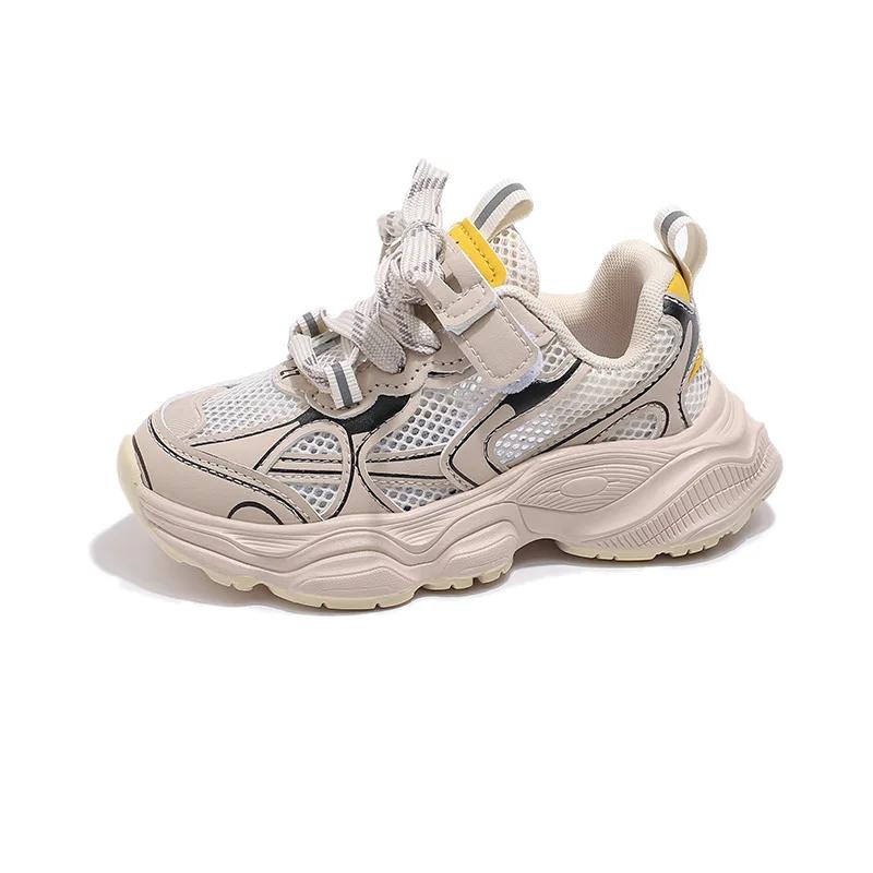 Children Running Shoes Light-weight 2024 New Girls Breathable Mesh Sports Shoes Boys' Casual Fashion Sneakers Wear-resistant