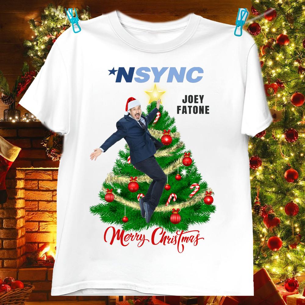 

NEW Santa Joey Fatone Nsync Band Short Sleeve White All Size Shirt BT95 Unisex T-Shirt L