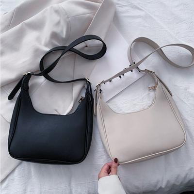 Damen Mode Handtaschen Retro Einfarbig PU Leder Schulter Unterarmtasche Lässige Damen Hobo Handtaschen Lässige Crossbody Taschen