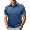 Maglietta Polo Casual da Uomo Taglie Forti con Colletto Reversibile, Maniche Corte, Tasca, Bottoni