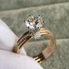3 Carat D Color Moissanite Ring in AU750 White Gold with Side Stones - Includes Authenticity Certificate