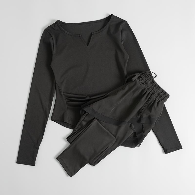 2024 Women's Quick-Dry Yoga Suit: Autumn/Winter Activewear for Running, Pilates, and Fitness
