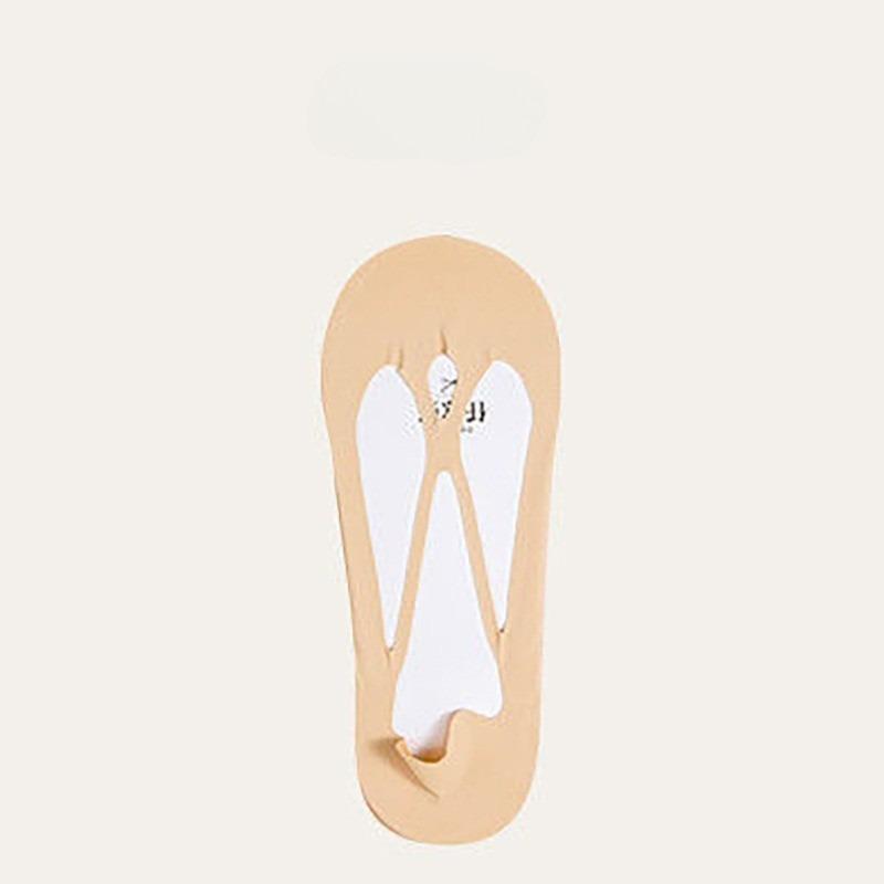 

Тонкие невидимые носки Ice Silk, летние носки-лодочки с перекрестными бретелями, силиконовые противоскользящие носки с хлопковой подошвой и небольшим отверстием для носка One size