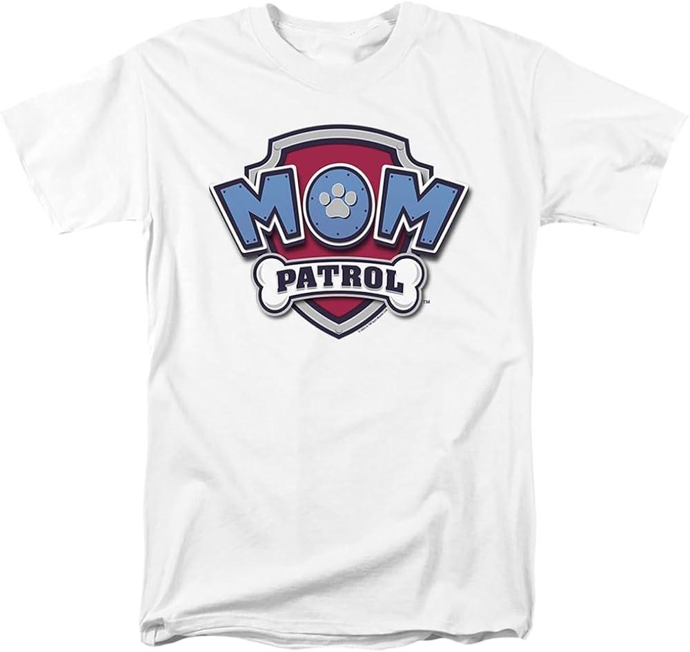 

PAW Patrol Mother#039;s Day Mom Patrol Badge Unisex Adult T Shirt Unisex T-Shirt L