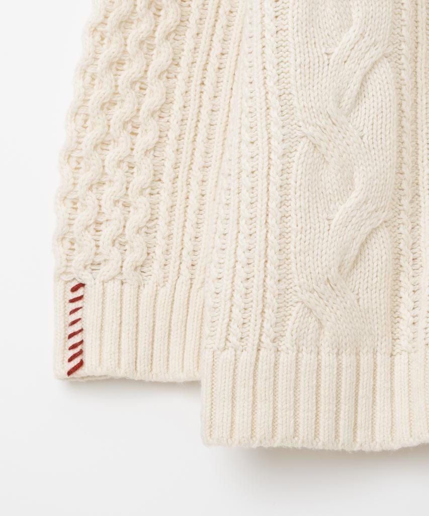 MILLO WOMEN Cable Stitch Pullover Knit [Ivory]
