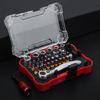 38Pc Magnetic Ratchet Screwdriver Bit Set Durability Ergonomic Design For Precise Automotive Electronics Maintenance