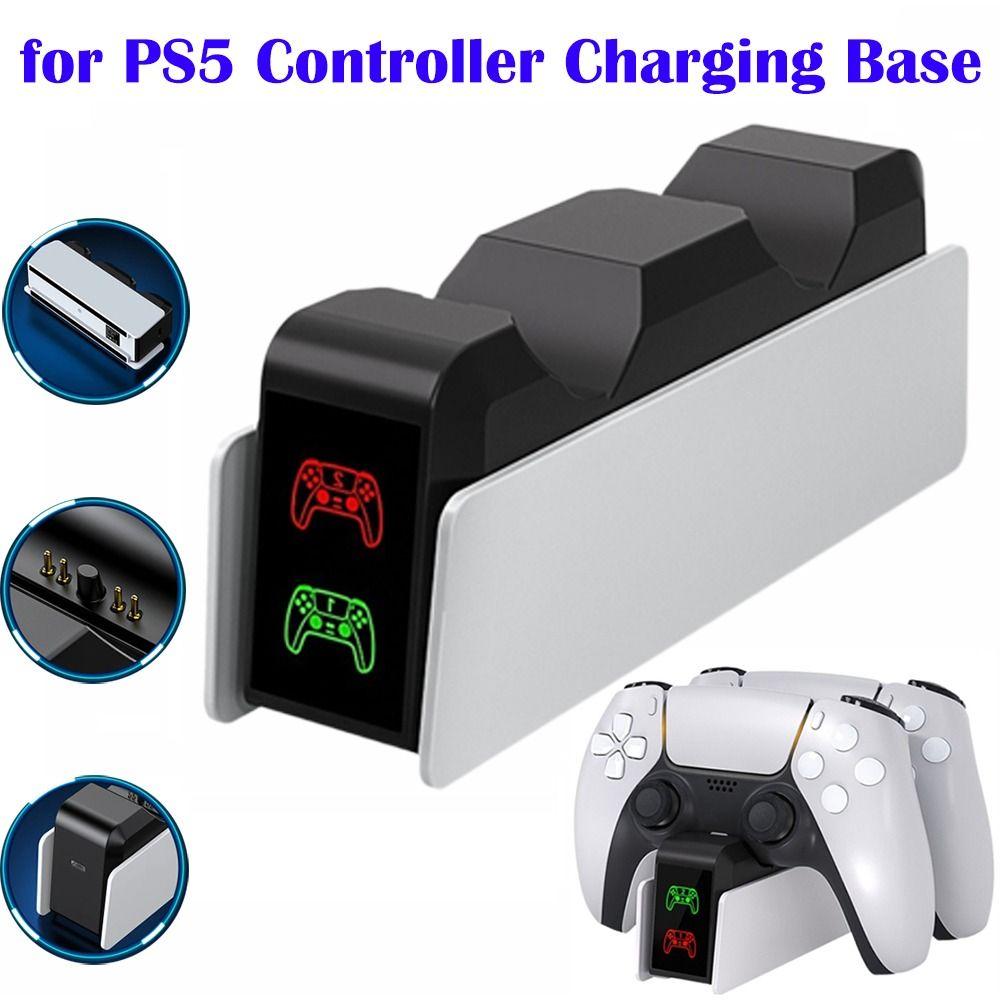 with LED Light Controller Charge Station Fast Charging Charger Dock for PS5 Game Accessories