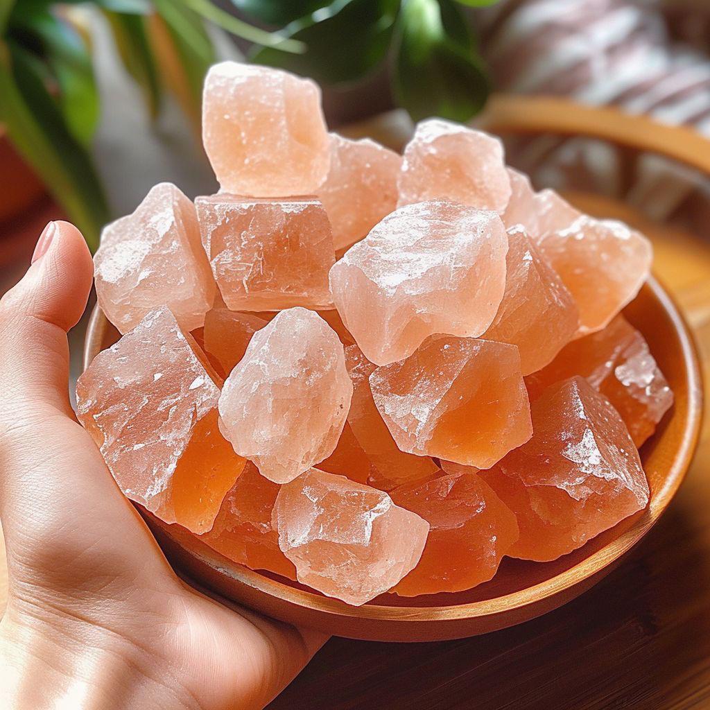 Гималайская апельсиновая крупная соль Ароматический камень Диффузор Украшение 3-5cm 100g