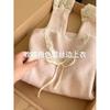 Girly chic bottoming shirt autumn and winter collar lace waist pinch thin long-sleeved top fashionable inside knitted sweater