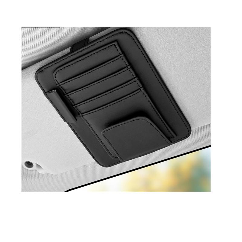 Car Visor Organizer Multi-Pocket Pouch Bag Scratch-resistant Auto Visor Holder Card Glasses Storage Holder