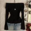 2025 Spring/Autumn Women's Slimming Sexy One-Shoulder Long Sleeve Top