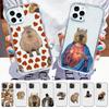 Cute Capybara Phone Case For iPhone 16 15 14 13 12 11 Pro Max Mini X Xs XR 7 8 Plus SE 2020 Transparent Case
