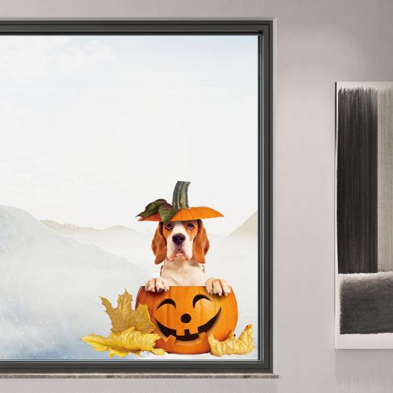 Halloween Pumpkin Toilet Sticker Waterproof Self-adhesive Strong Stickness Vibrant Color Bathroom Wall Sticker Toilet Cover Decor Decal