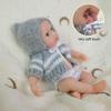 6 Inch Pure Solid Silicone Mini Reborn Dolls LouLou Soft Touch Elastic Stretchable Simulation Girl Doll Real Life Awake Palm Newborn Dolls for Kids 3+