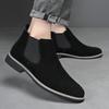 Men’s Chelsea Motorcycle Boots Western Boots Black Brown Boots Casual Street Style Cool Ankle Boots Plus Size