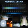 E8 1Pc 40W LED Off-Road Spotlight IP68 Waterproof Aviation Grade Aluminum Alloy Angel Eyes Car Flood Lamp