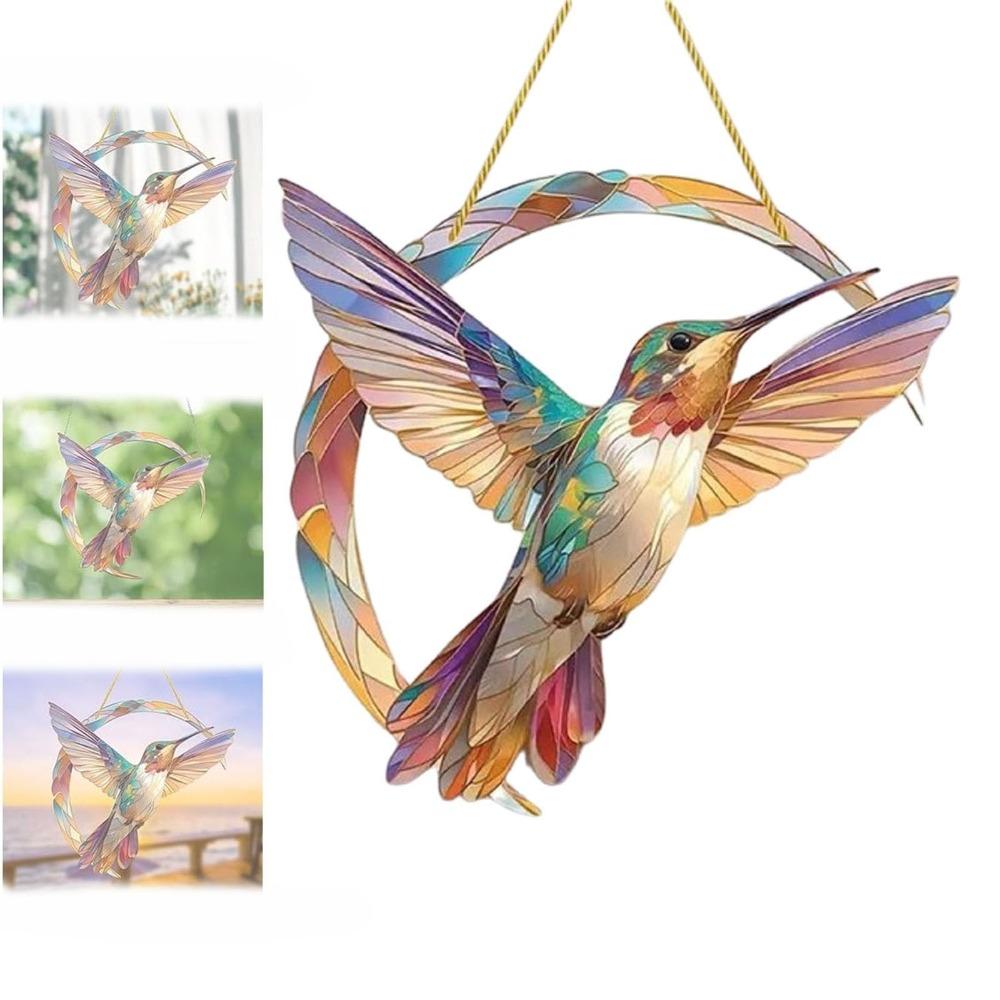 

Colorful Hanging Birds Wind Chimes Crafts Bird Deterrent Decoration Garden Wind Sun Catcher Yard