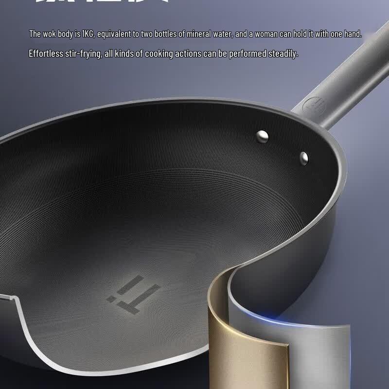 ASD Pure Titanium Non-Coating Wok