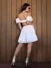 Cotton Stitching Dress with Open Back ISSA PLUS