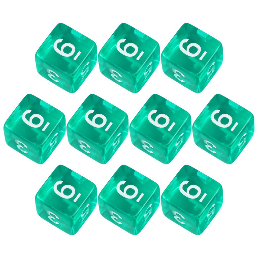 10 stuks D6 Dobbelstenen Polyhedrisch Digitaal 1-6 Dobbelstenen voor Feest Club Entertainment Tafelspel
