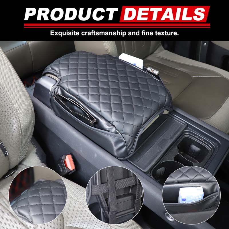 Car Center Console Armrest Box Cover Protection Cushion With 2 Storage Bag For Land Rover Defender 2020-2025 Car Accessories