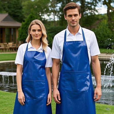 Multi-color Waterproof PVC Apron: Cross-border Neck & Waist Design, Custom LOGO, Dirt-resistant for Kitchen & Aquatic Cleaning