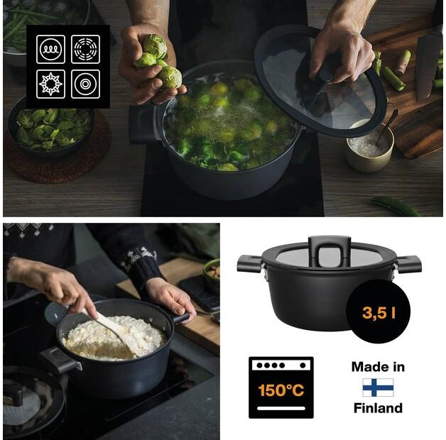 Кастрюля Fiskars Hard Face 3,5 л (1052227)