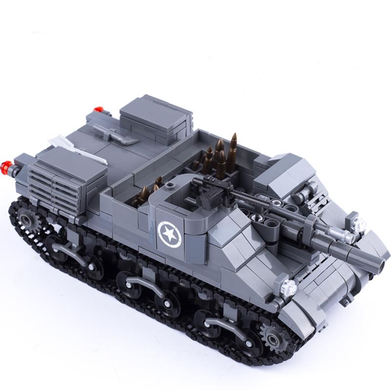MOC Military Tank Series Building Blocks Army Soldier Figures Vehicle Special Force Armored US Car Cannon Truck Bricks Toys Gift