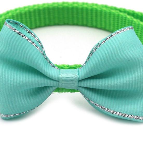 Yousheng Pet Bow Collar Solid Color Holiday Dress Up Adorable Pet Cats Bow-knot Collar with Bell for Christmas