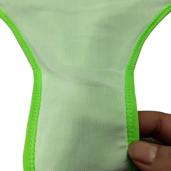 Slip bikini sfacciato da donna, perizoma a vita bassa, slip Rave, costume da bagno a taglio medio