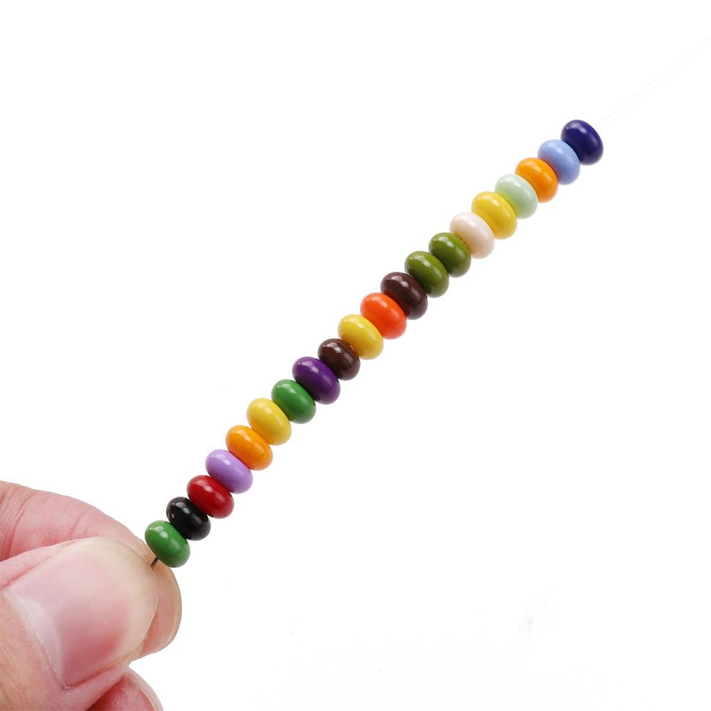 60 Stück Flaschenglasperlen Charm Ölgemälde Abacus Tschechische Perlen Seed Spacer Perlen für die Schmuckherstellung Zubehör