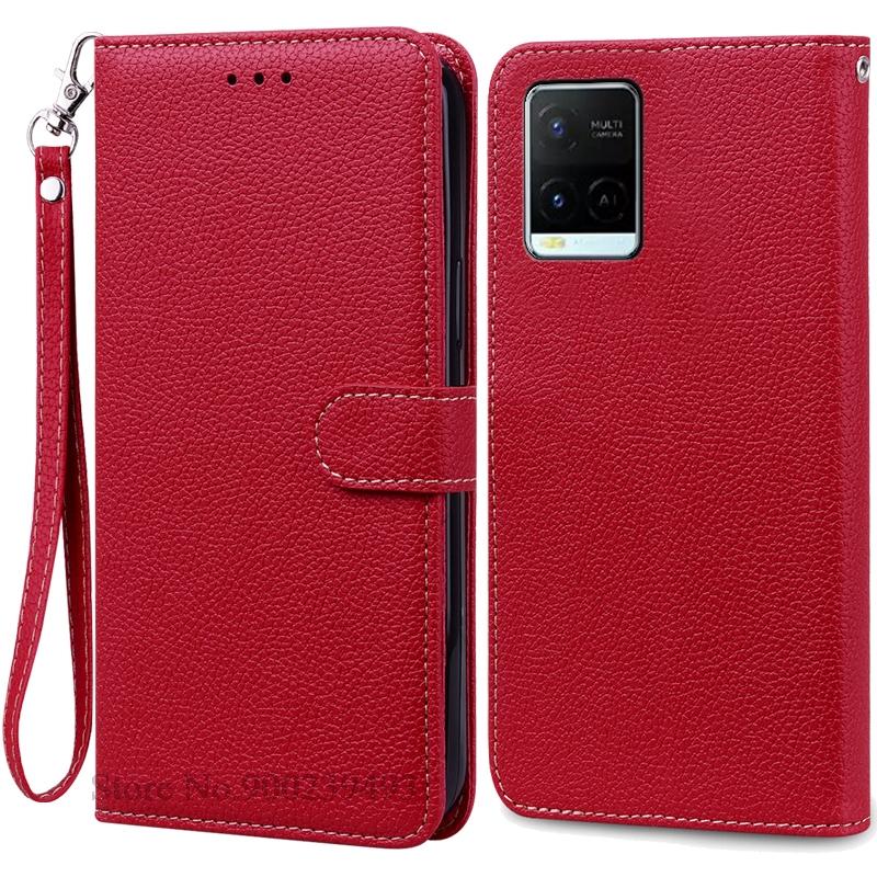 Pro pouzdro Vivo Y21S Měkké silikonové peněženkové kožené vyklápěcí pouzdro Pro pouzdro na telefon Vivo Y21 Zadní kryt Pro VivoY21S Vivo Y 21 Coque Fundas