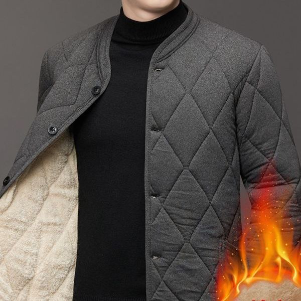 

Мужская зимняя куртка из альпаки с флисовой подкладкой и флисовой подкладкой, утепленная хлопковая куртка с хлопковой подкладкой, утолщенная эластичная защитная одежда от холода, пальто M