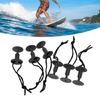 6Pcs Surfboard Leash Plugs with Cord String Bodyboard Surfboard Leash Plugs Water Sports Surfing Accessories
