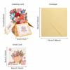 Creative Pop Up Mothers Day Cards Floral Bouquet Best Wishes 3D Greeting Cards Handmade Gift Wishes Card Mothers Day Gift