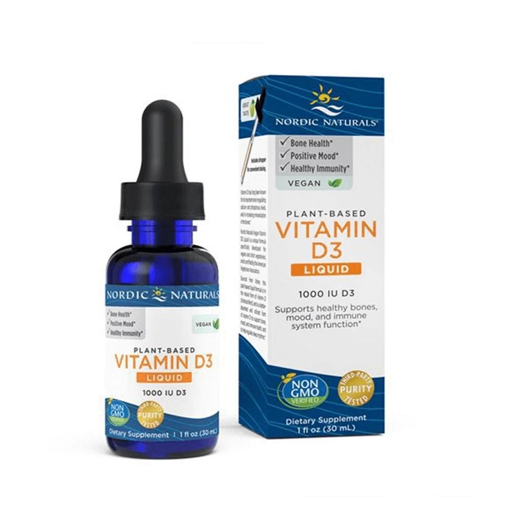 Plant-Based Vitamin D3 Liquid, 1000 IU Apple - 30 ml.