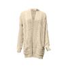 Fashionable Women's Knitted Cable Cardigan Sweater Mid-length Twisted Rope Cardigan Coat