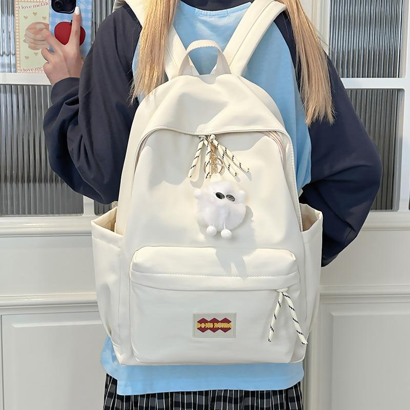 Student schoolbag spring and summer new small fresh literary labeling junior high school student backpack